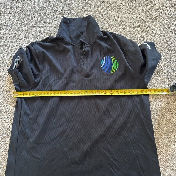 Nike Men's Black Polo Shirt Size L – Performance Golf/Tennis Activewear - Picture 7 of 8